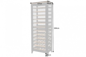 DULAP DE VINURI, BODEGA 184CM, COD 40459, LEMN MASIV DE PIN - Img 7
