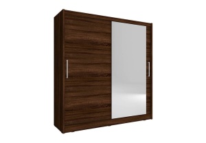 DULAP DORMITOR MAJA I 200 STEJAR SONOMA CIOCOLATIU DESIGN MODERN PSK - Img 1