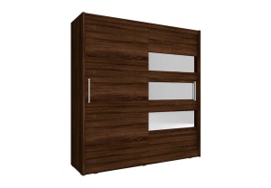 DULAP DORMITOR MAJA III 200 STEJAR SONOMA CIOCOLATIU DESIGN MODERN PSK