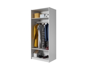 DULAP DORMITOR XELO 100 ALB/STEJAR - DESIGN MODERN - Img 4