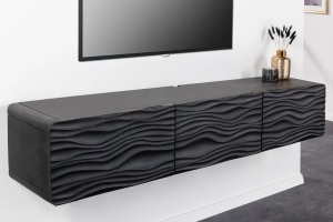 DULAP TV SUSPENDAT, LAGOON 160CM, DIN LEMN MASIV MANGO, NEGRU, ARTIM GROUP SELECTION