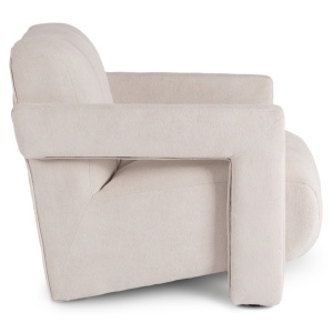 FOTOLIU, ARTIM MEBLE, REALIZAT DIN MATERIAL BOUCLE CREM SI METAL, STIL MODERN - Img 3