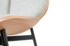 FOTOLIU CONFORTABIL BENJAMIN, GRI DESCHIS/STEJAR/NEGRU, DIN STOFA SI LEMN, STIL MODERN B2 - Img 4