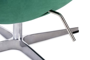FOTOLIU CONFORTABIL EGG CLASSIC VELVET, VERDE/CROM, DIN CATIFEA SI METAL, STIL MODERN - Img 7