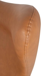 FOTOLIU CONFORTABIL EGG SZEROKI, MARO DESCHIS/CROM, DIN PIELE ECOLOGICA SI METAL, STIL MODERN B2 - Img 6
