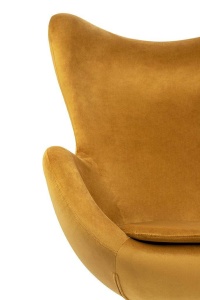 FOTOLIU CONFORTABIL EGG SZEROKI VELVET, VERDE KAKI/CROM, DIN CATIFEA SI METAL, STIL MODERN - Img 8