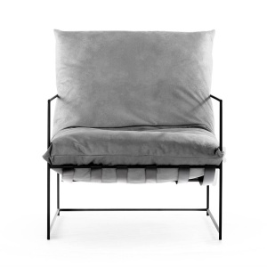 FOTOLIU CONFORTABIL ELTON, GRI/NEGRU, CONFECTIONAT DIN METAL SI TEXTIL