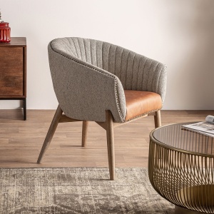 FOTOLIU DEOSEBIT NEIVE, DIN LEMN DE FRASIN, POLIESTER SI PIELE, DESIGN VINTAGE, VICAL HOME