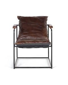 FOTOLIU DIN PIELE SI STRUCTURA DIN METAL, MARO/NEGRU, ARTIM GROUP COLLECTION