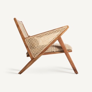 FOTOLIU HICKORY 34386, BEJ SI NATURAL, CONFECTIONAT DIN LEMN DE MANGO, BUMBAC SI IUTA, STIL MODERN - Img 3