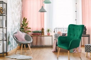 FOTOLIU QUILTED DIN LEMN SI TEXTIL VERDE STIL SCANDINAV