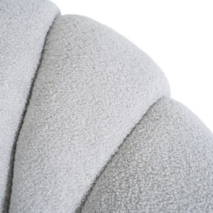 FOTOLIU ROTATIV CU POUF, ARTIM MEBLE, REALIZAT DIN MATERIAL TEXTIL BOUCLE GRI, STIL MODERN - Img 5