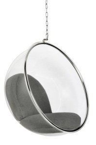 FOTOLIU SUSPENDAT BUBBLE, GRI INCHIS/TRANSPARENT/CROM, DIN ACRIL SI CASMIR, STIL MODERN