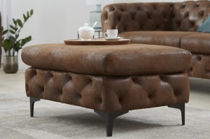 FOTOLIU/TABURET CLASIC 90CM, BAROCK MARO ANTIC, COD 40466, STIL CHESTERFIELD - Img 2