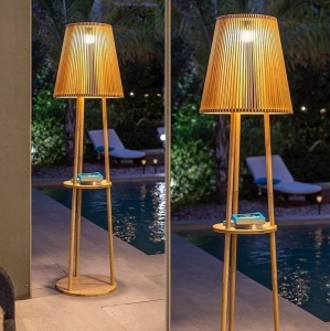 LAMPA DE PODEA OKINAWA, CONFECTIONATA DIN BAMBUS, CU TELECOMANDA INCLUSA - Img 6