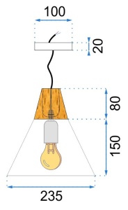 Lampa DE TAVAN SCANDI C negru - Img 3