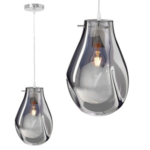 Lampa DE TAVAN SUSPENDABILA din sticla APP329-1CP Silver