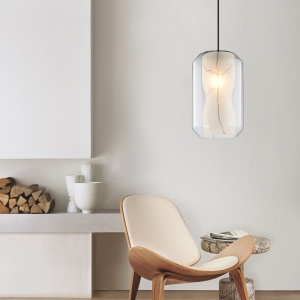 LAMPĂ MODERNĂ AURIE NEAGRA WHITE MARBLE APP909-1CP - Img 2