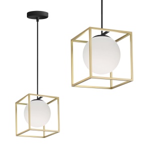 Lampă suspendată APP1165-1CP GOLD WHITE