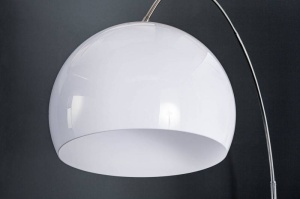 LAMPADAR BIG BOW ALB/ARGINTIU 175/205 CM COD 19694 DESIGN MODERN - Img 3