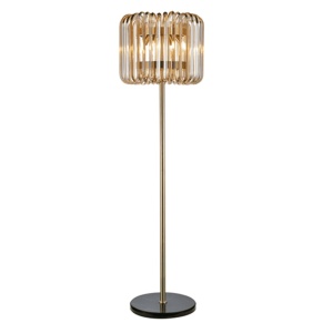LAMPADAR CHANNA, 213860, BRONZ, CONFECTIONAT DIN METAL, STICLA SI MARMURA, STIL MODERN