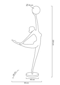 LAMPADAR EXCLUSIVIST 220CM, HUMAN BALLERINA, FIBRA DE STICLA SI ABAJUR DE STICLA - Img 2