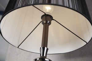 LAMPADAR, LUCIE NEGRU, 160CM, DIN METAL SI TEXTIL, COD 20512 - Img 6