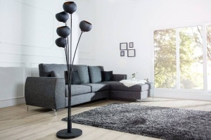 LAMPADAR MAGMA NEGRU/AURIU 170CM DIN METAL COD 37004 - Img 3