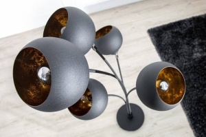 LAMPADAR MAGMA NEGRU/AURIU 170CM DIN METAL COD 37004 - Img 5