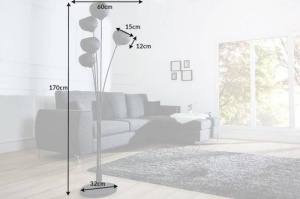 LAMPADAR MAGMA NEGRU/AURIU 170CM DIN METAL COD 37004 - Img 7