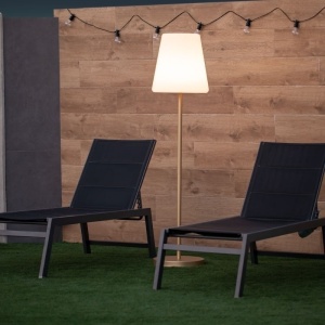 LAMPADAR NEW LOLA SLIM, 180 SOLAR & BATTERY, AURIU ROZE, CONFCTIONAT DIN METAL SI POLIETILENA