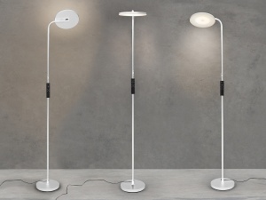 LAMPADAR VOLTA, CU TELECOMANDA 172 CM, ALB/OPAL, DIN METAL SI ACRIL, STIL MODERN - Img 4