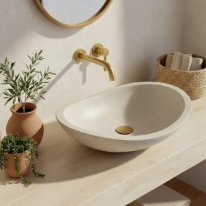 LAVOAR PE BLAT LEONA 46 CM, DIN PIATRA COMPOZIT, CALITATE SUPERIOARA, REA
