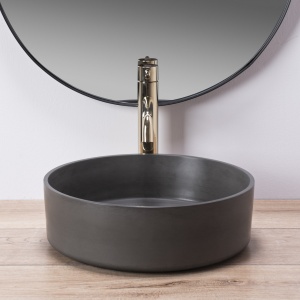 LAVOAR REA ARENA, MONTAJ PE BLAT, GRI MAT, 36CM, DIN CERAMICA, CALITATE SUPERIOARA, REA - Img 2