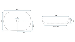 LAVOAR REA CLEO, 60,5 CM, ALB MAT, DIN CERAMICA, CALITATE SUPERIOARA - Img 6