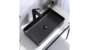 LAVOAR REA DENIS, NEGRU MAT, 61 CM, DIN CERAMICA, CALITATE SUPERIOARA