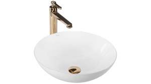 LAVOAR REA ERICA, ALB, 40 CM, DIN CERAMICA, CALITATE SUPERIOARA - Img 2