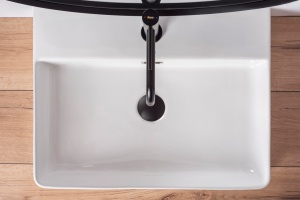 LAVOAR REA GINA, ALB, 59 CM, DIN CERAMICA, CALITATE SUPERIOARA - Img 3