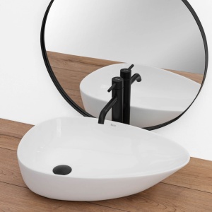 LAVOAR REA GRETA, ALB, 56 CM, DIN CERAMICA, CALITATE SUPERIOARA