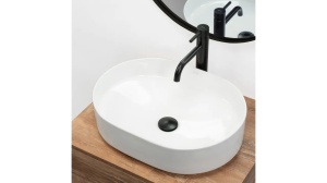 LAVOAR REA NADIA, ALB, 50 CM, DIN CERAMICA, CALITATE SUPERIOARA - Img 2