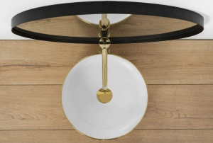 LAVOAR REA SAMI, 36 CM, ALB/AURIU, DIN CERAMICA, CALITATE SUPERIOARA - Img 3