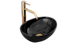 LAVOAR REA SOFIA MINI, NEGRU, 35 CM, DIN CERAMICA, CALITATE SUPERIOARA - Img 5