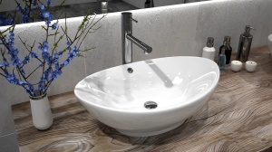 LAVOAR REA WENDY, ALB, 59 CM, DIN CERAMICA, CALITATE SUPERIOARA