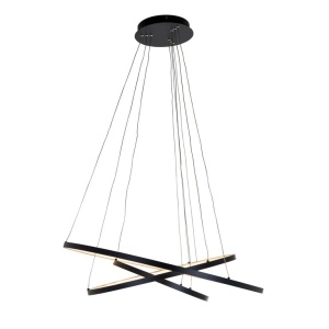 LUSTRA AMIRA NEGRU, L-0123, CONFECTIONATA DIN ALUMINIU, STIL MODERN