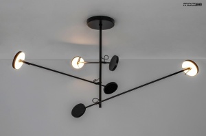 LUSTRA BOBBIE 3 NEAGRA, CONFECTIONATA DIN OTEL, STIL MODERN - Img 2