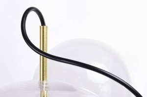 LUSTRA CAPRI 6, DIN METAL SI STICLA, AURIU/TRANSPARENT, STIL MODERN, B2 - Img 5