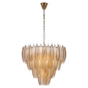 LUSTRA CHLOE GOLD, HL-0158, CONFECTIONATA DIN METAL SI STICLA SECURIZATA, STIL MODERN - Img 2
