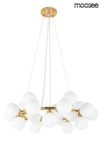 LUSTRA COSMO 72 GOLD, CONFECTIONATA DIN METAL SI STICLA, STIL MODERN - Img 2