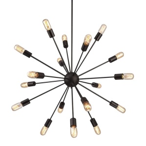 LUSTRA CU 18 BECURI APP259-18C, 77x 64,5 cm, NEGRU, DIN METAL, STIL MODERN, TU