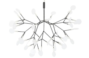 LUSTRA CU LED, FLORA 72, DIN METAL, NEAGRA, STIL MODERN, B2